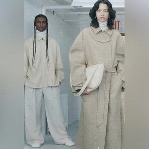 Zara Half Moon Leather Limited Edition Shoulder Bag Ice White NWT